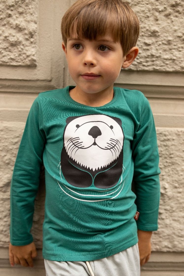 Longsleeve Roar T Grey Teal HAVODDER - Danefae / Dyr