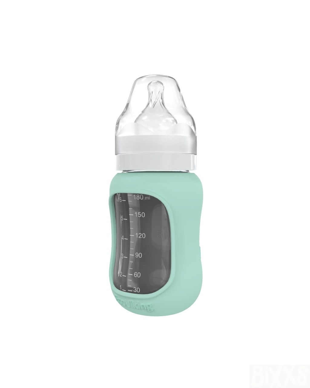 Glazen babyfles mint green 180 ml - EcoViking