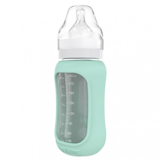 Glazen babyfles mint green 240 ml - EcoViking