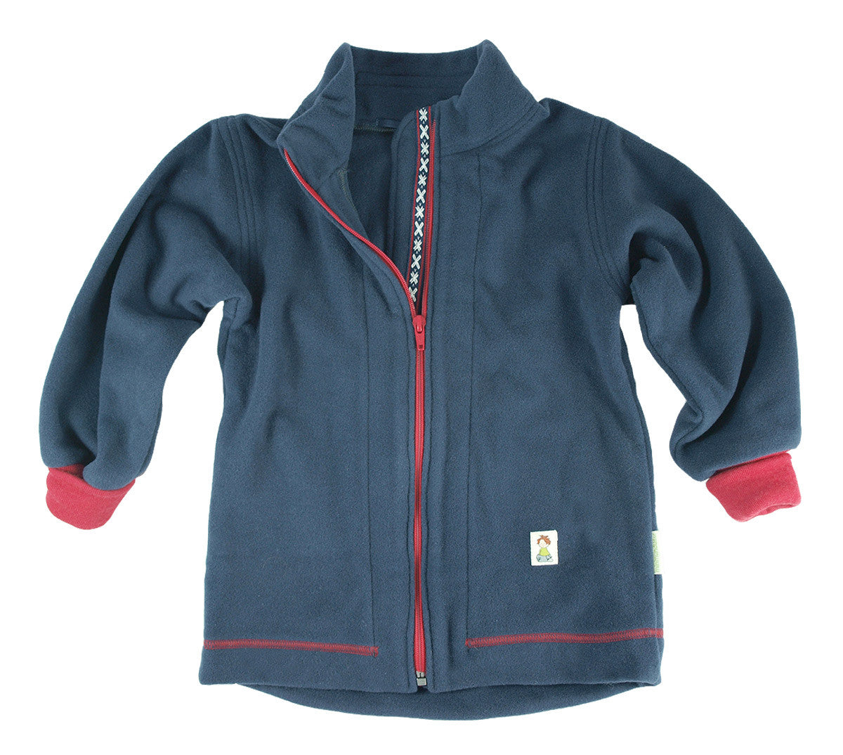 Baby wolfleece vest (merino) blauw - Minimundus