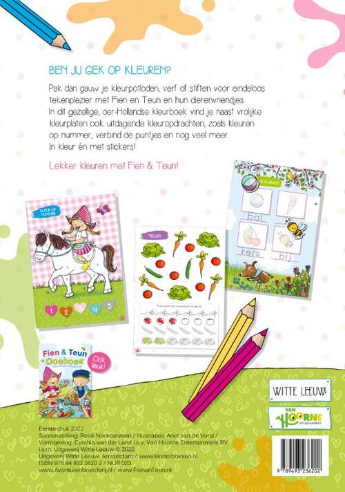 Fien en Teun kleurboek met stickers – Witte Leeuw