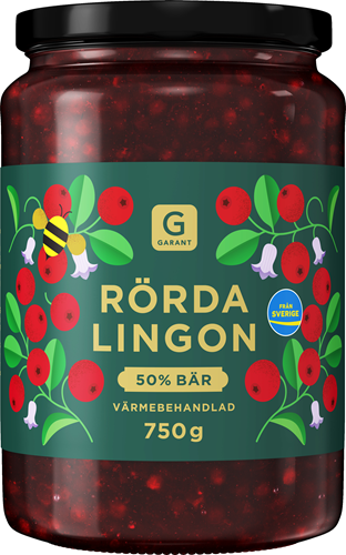Rörda Lingon Värmbehandlad 750g – Garant