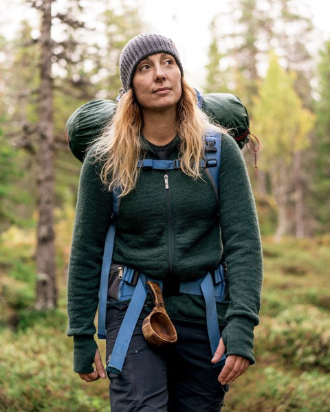 Vest / Full Zip Unisex Jacket 400 Forest Green - Woolpower - Op bestelling