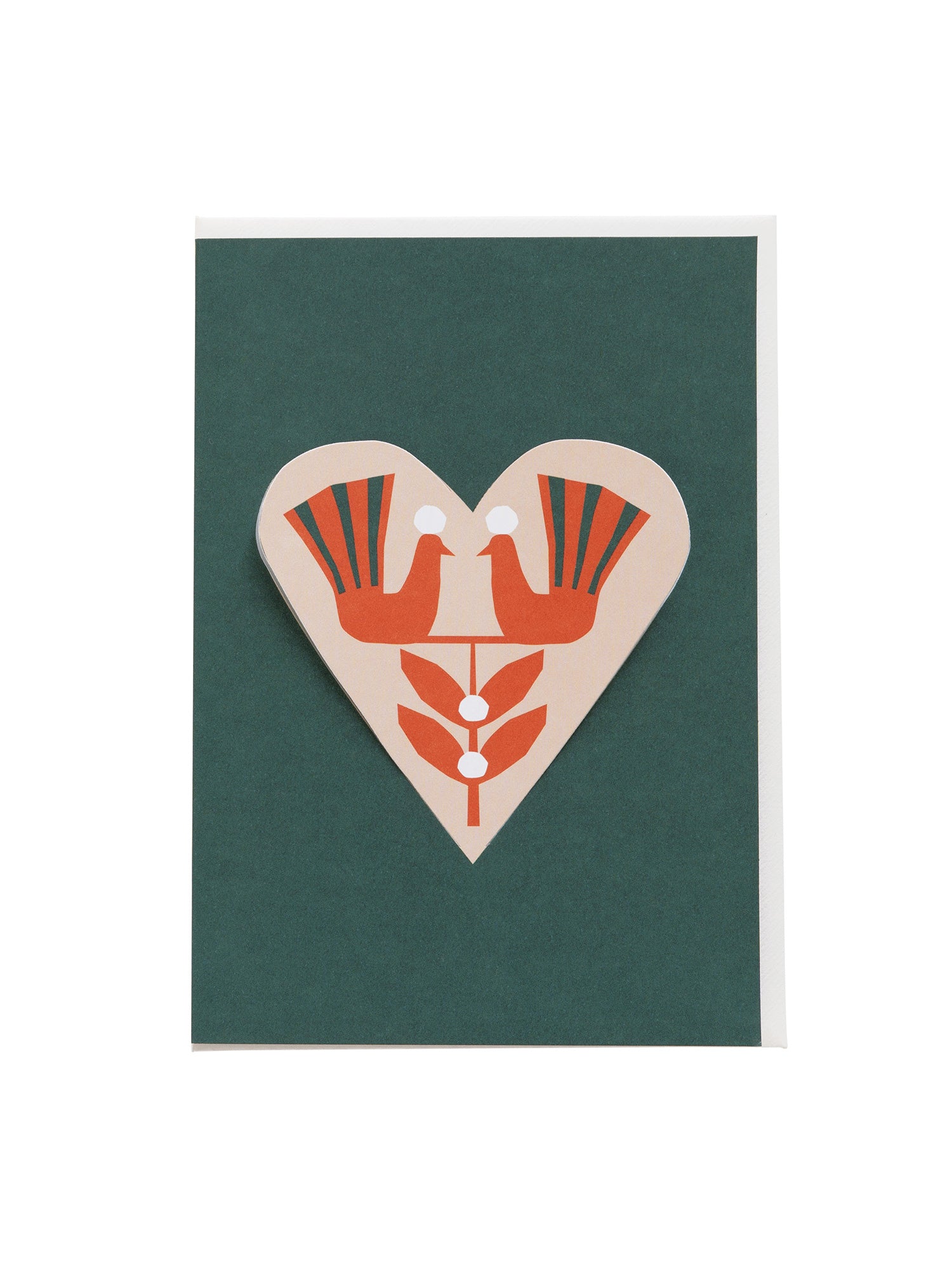 HEART card birds - dark green – Jurianne Matter