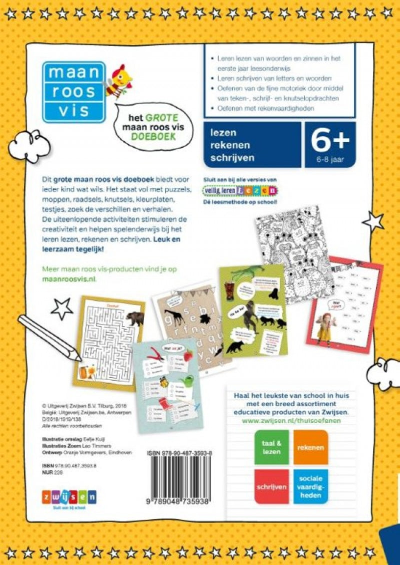 Het grote maan roos vis doeboek - Zwijssen