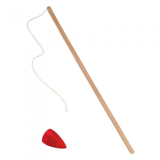 Houten tol rood - Ebert