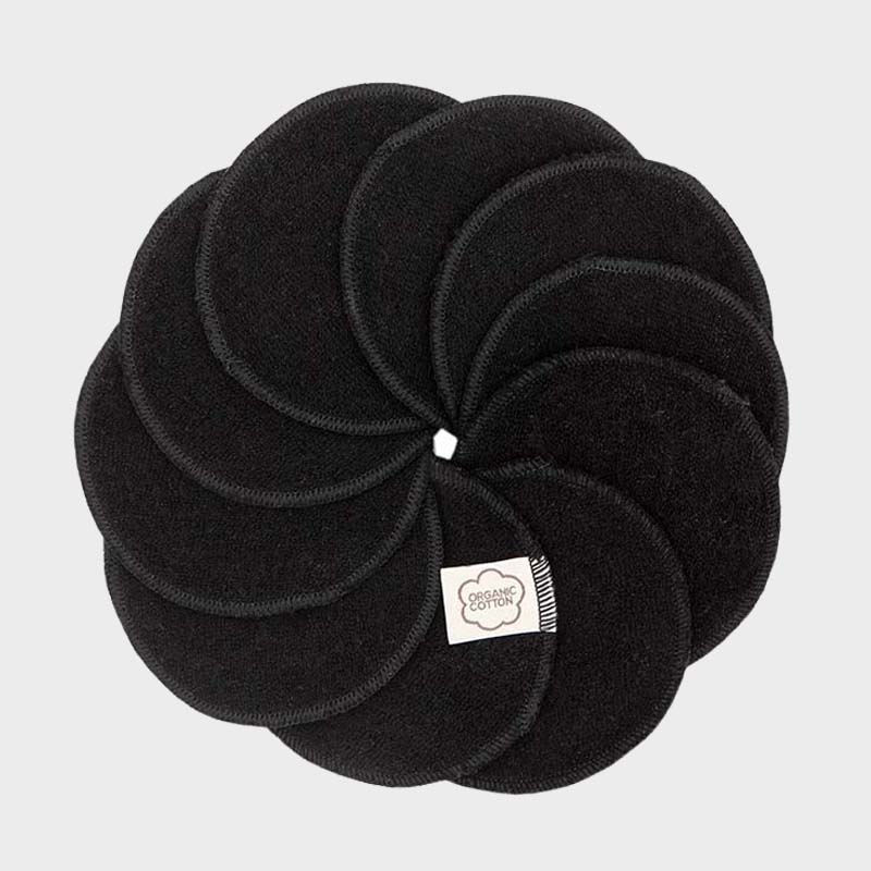 Wasbare make-up verwijderpads black 10 st. – ImseVimse