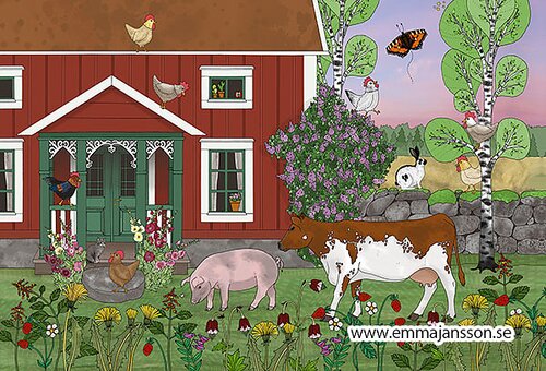 Kaart På gården / In de tuin - Eplaros