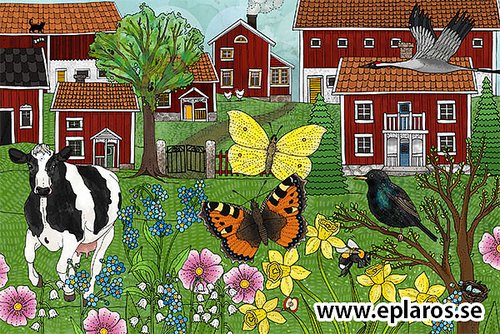 Kaart Vår i Äpplarum / Lente in Äpplarum - Eplaros