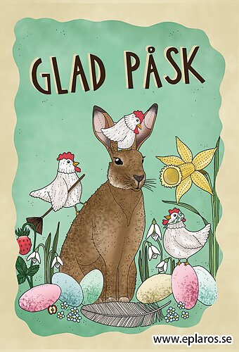 Kaart Glad Påsk Fältharen / Vrolijk Pasen Paashaas - Eplaros