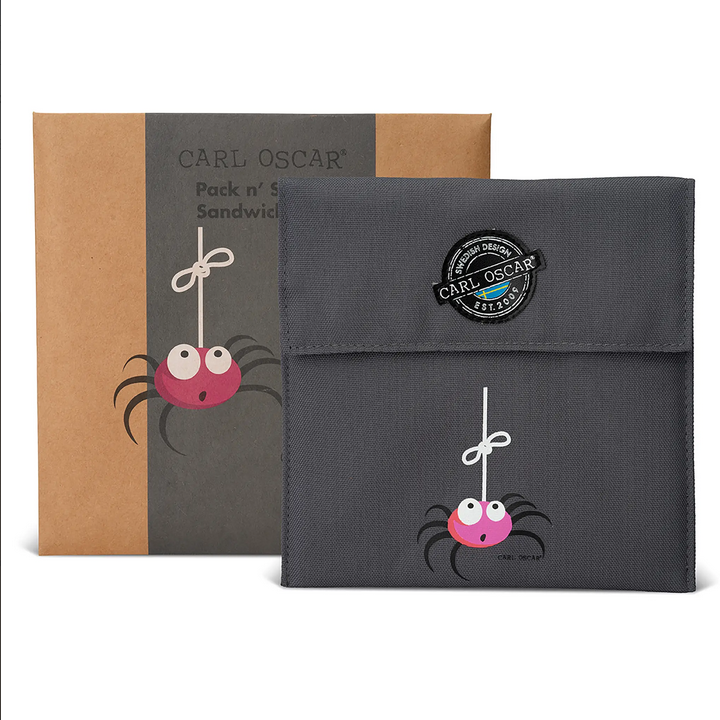 Kids Pack n’ Snack™ Sandwich Bag Spider Grey – Carl Oscar
