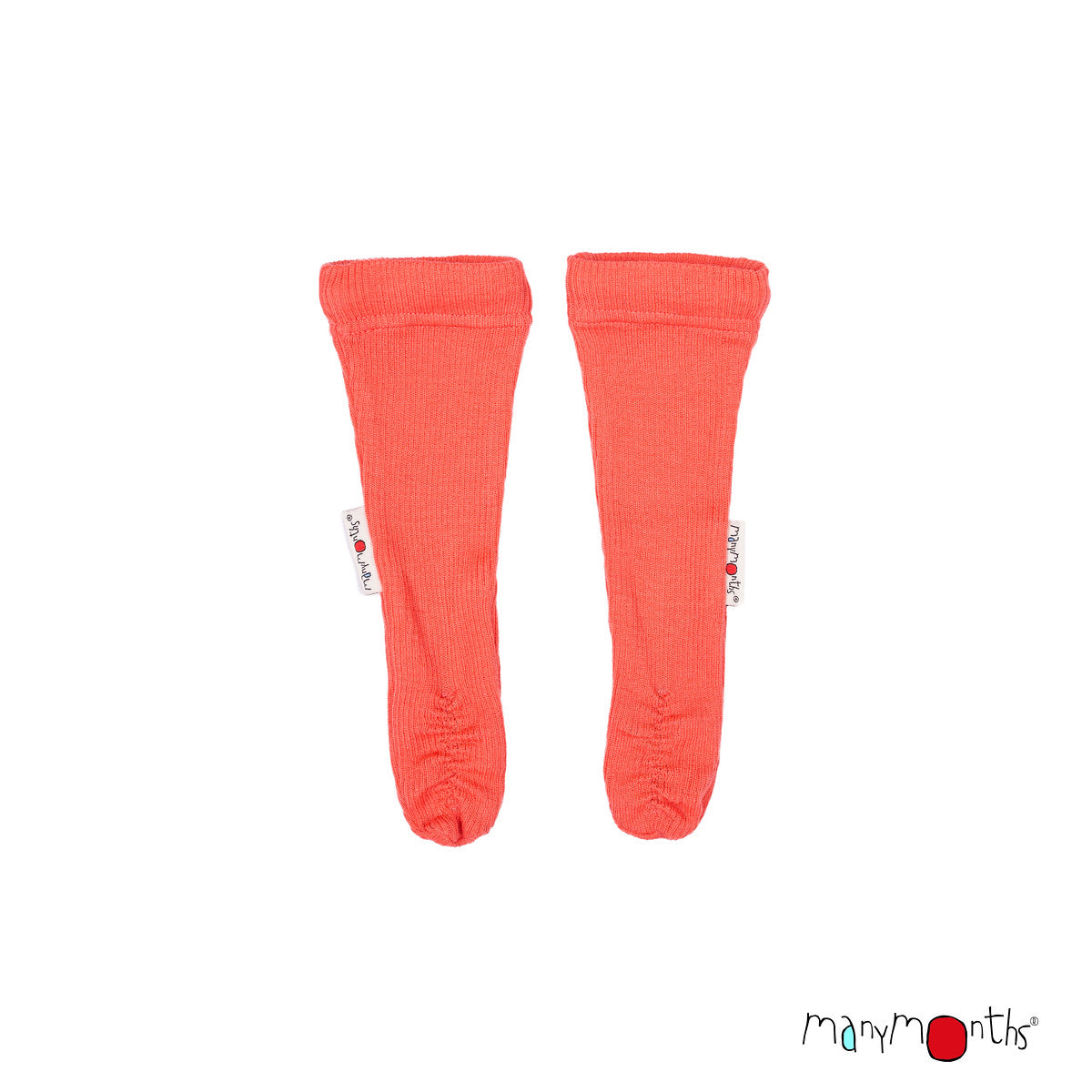 Baby sloffen / sokken Long Tube Booties Natural Woolies Precious Coral - ManyMonths MaMidea