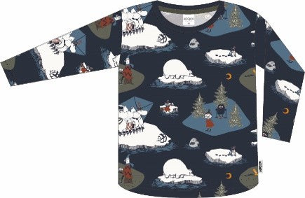 Longsleeve On Float Shirt Dark Blue - Oversized fit – Moomin
