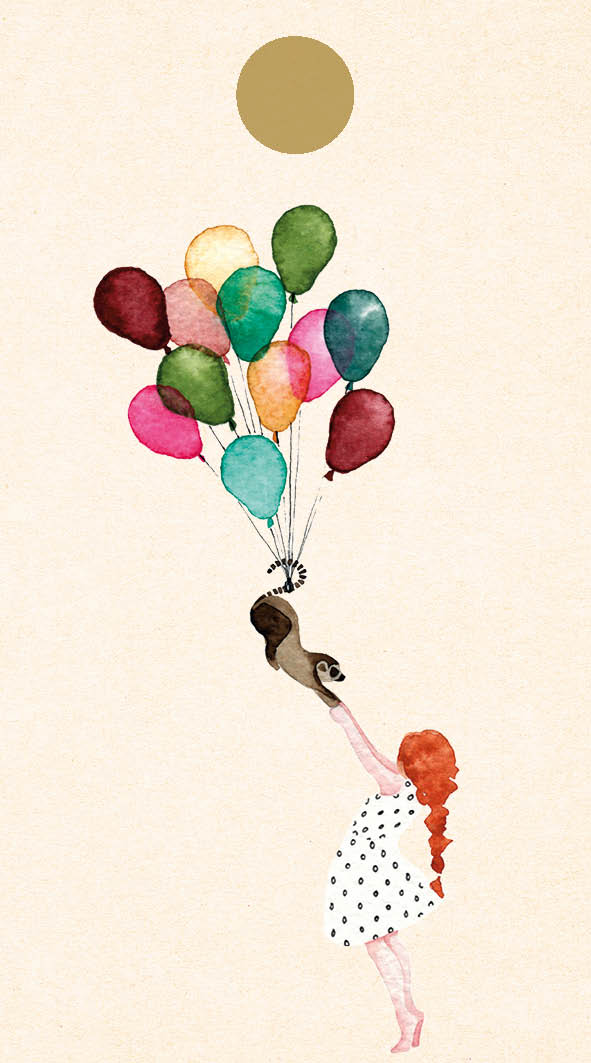 Geschenkkaartje / Gift Tag Ballonnen – Zintenz Organic Cards