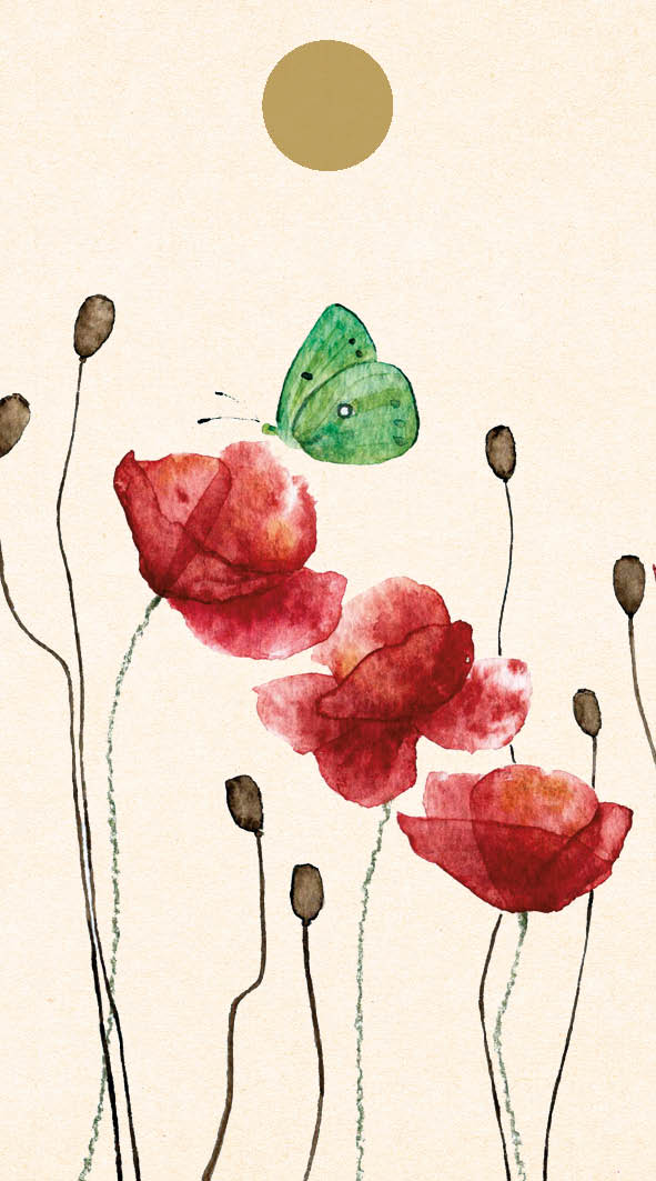 Geschenkkaartje / Gift Tag Klaproos – Zintenz Organic Cards