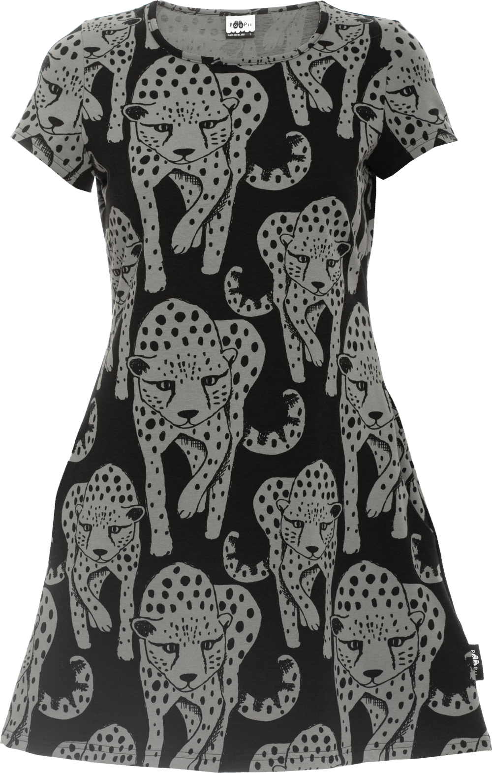 Tuniek LYYRA Tunic Cheetah Dark Grey S-XXXL - Paapii Design