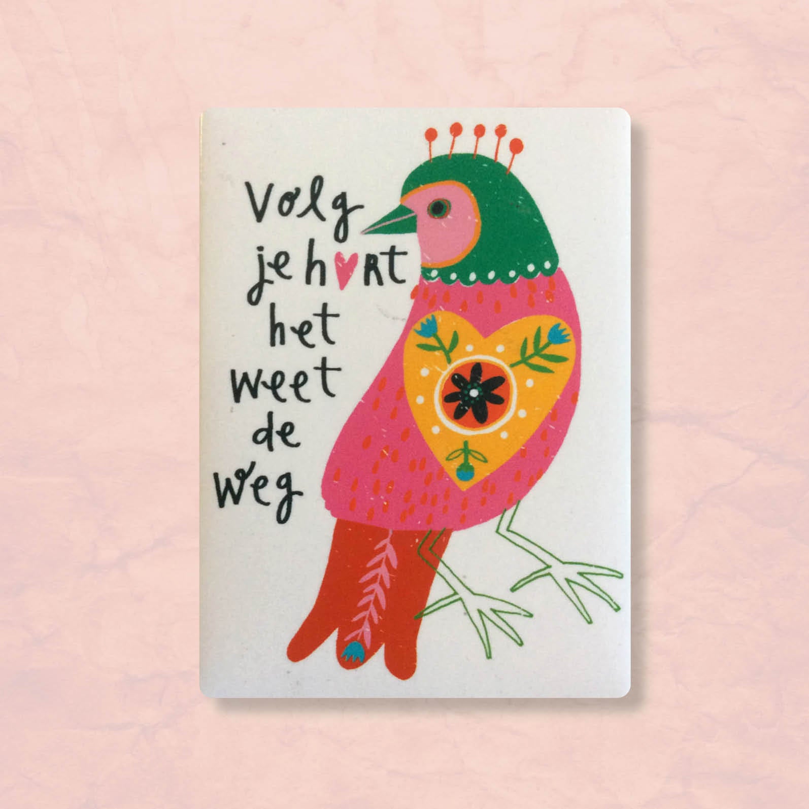 Magneet "Volg je hart het weet de weg" – Zintenz Organic Cards