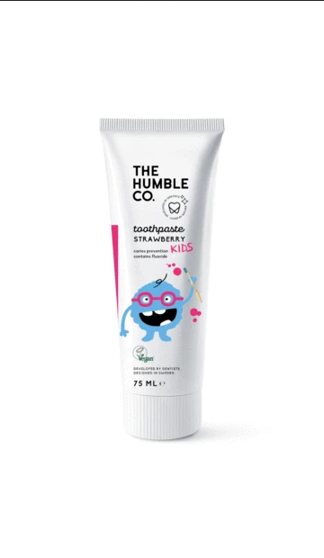 Tandpasta Aardbei Kids met fluoride - Humble Co.