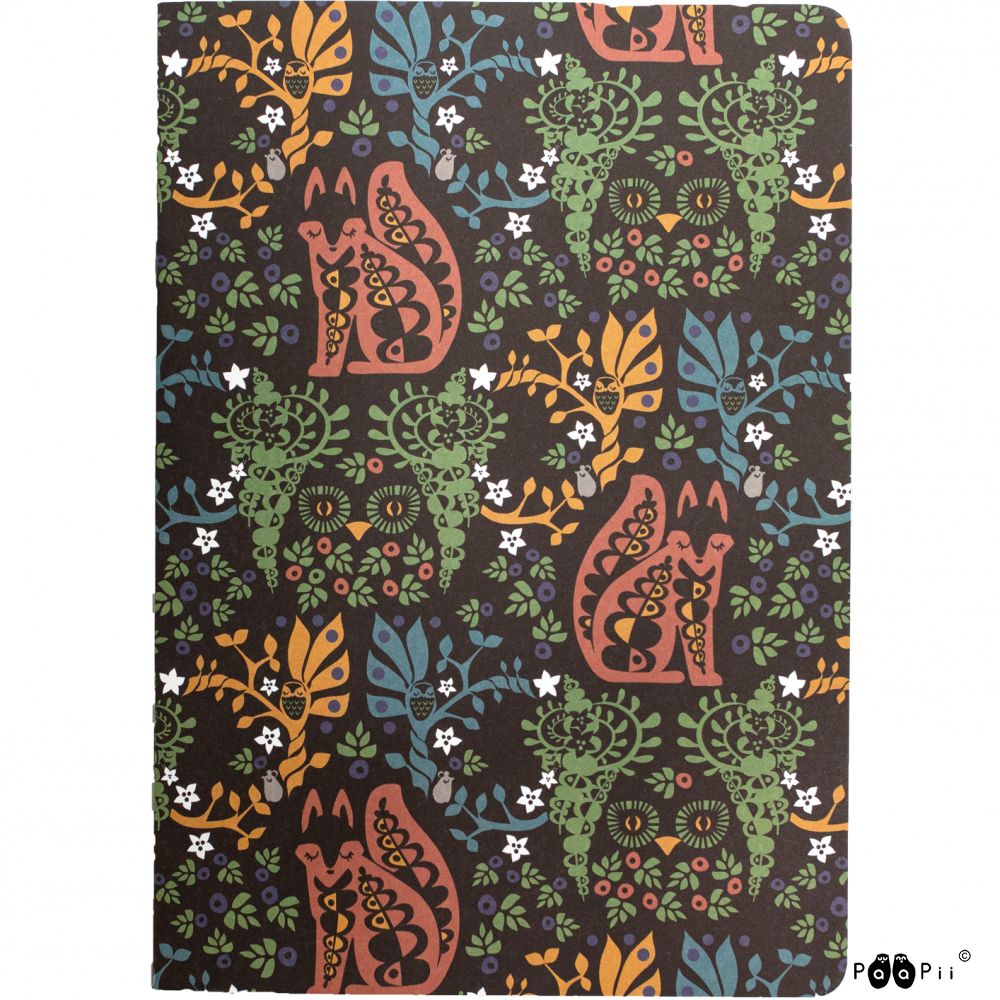 Notebook A5 Mielikki folklore Monivärinen – Paapii Design