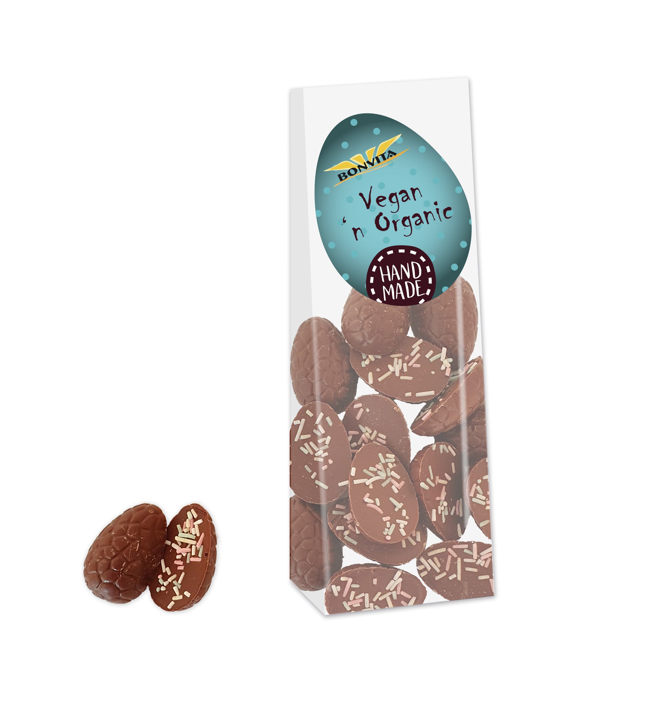 Bio Halve paaseieren gekleurde hagelslag (Glutenvrij & Vegan) - Bonvita