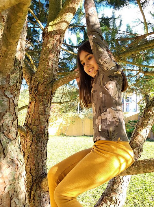 Leggings Rib Cropped 3/4 Honeycomb - Meyadey (Maxomorra)