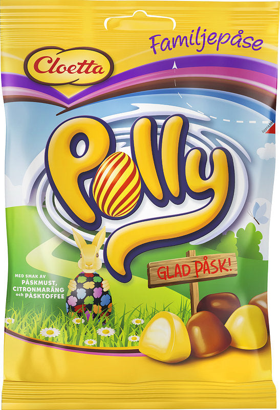 Polly Glad Påsk familjepåse - Cloetta
