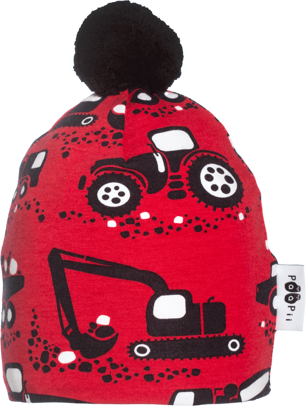 Muts Beanie Pompom Machines Red – Paapii Design