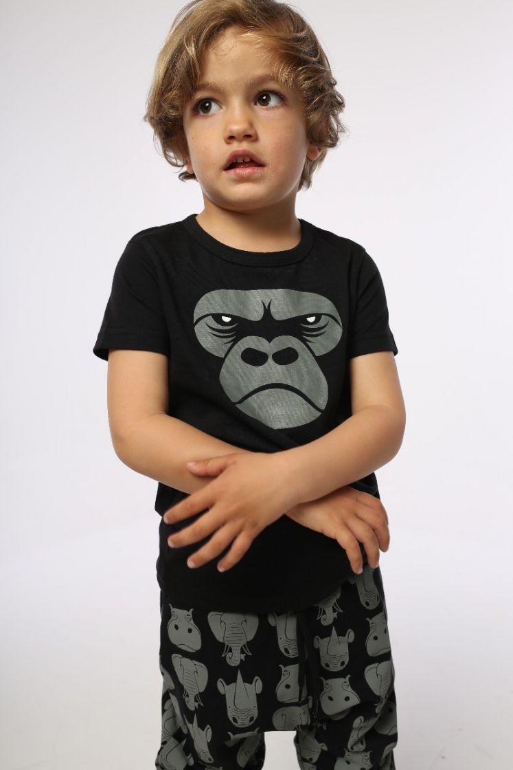 T-shirt Primate SS NOOS Black ZOOMGORILLA - Danefae / Dyr