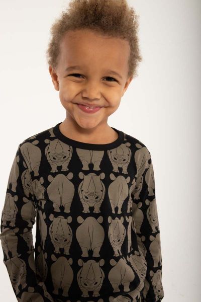 Longsleeve Roar T Black Naesehorn - Danefae / Dyr