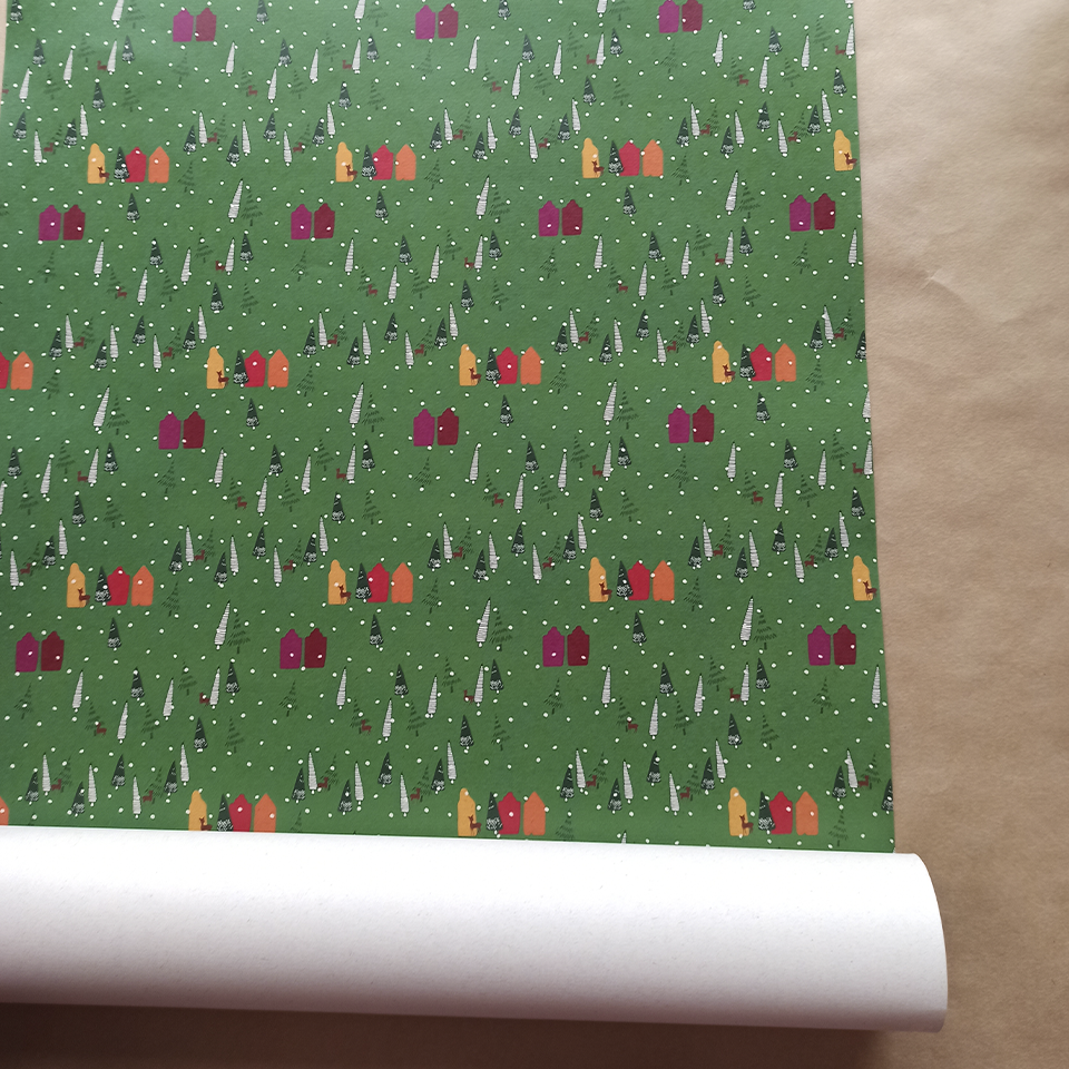 Pakpapier winterse huisjes - Landbouwafval (Paperwise) – Silly Goose