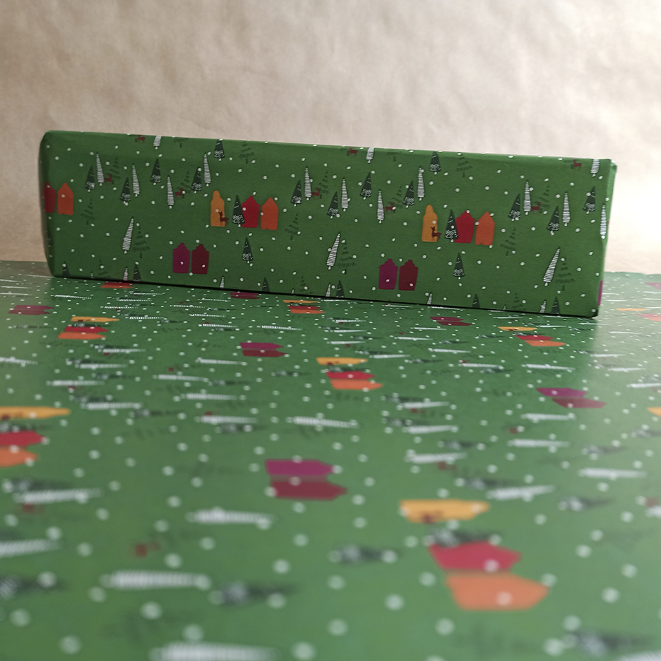 Pakpapier winterse huisjes - Landbouwafval (Paperwise) – Silly Goose