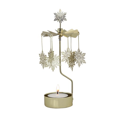 Rotary candle holder Snow Flake Gold - Pluto Produkter