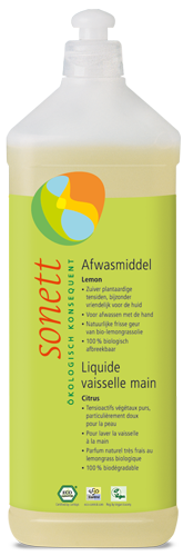 Sonett afwasmiddel Lemon met frisse citroengrasgeur voor de handafwas