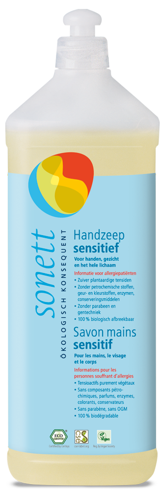 Sonett handzeep Sensitief zonder parfum in handige navul verpakking