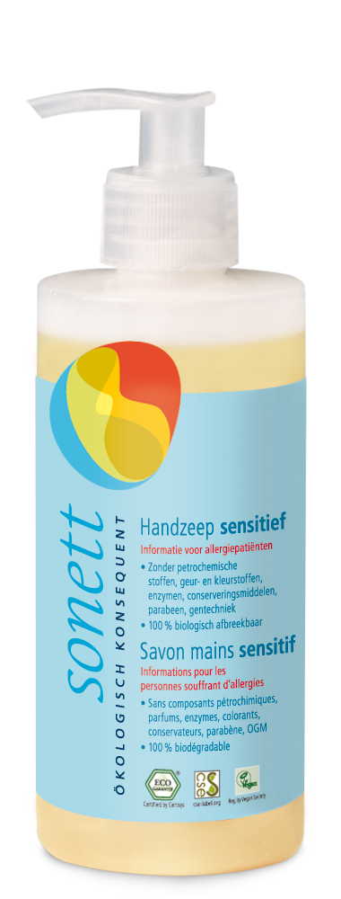 Sonett handzeep Sensitief zonder parfum met doseerpompje