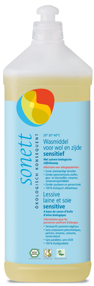 Sonett wasmiddel Wol & Zijde Sensitief zonder toegevoegde geurstoffen