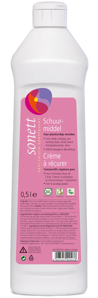Sonett Schuurmiddel met fijn gemalen kalk voor hardnekkig vuil