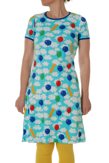 Jurk / Short Sleeve Dress A Cloudy Day - kids & adult - Duns Sweden