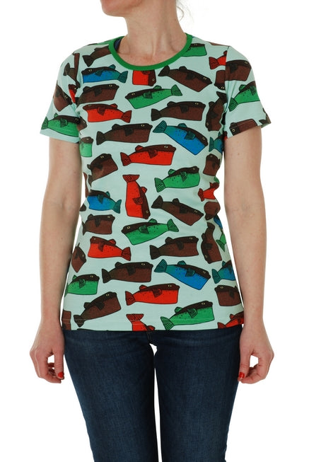 T-shirt / Short Sleeve Fugo Minty Blue - kids & adult - Duns Sweden