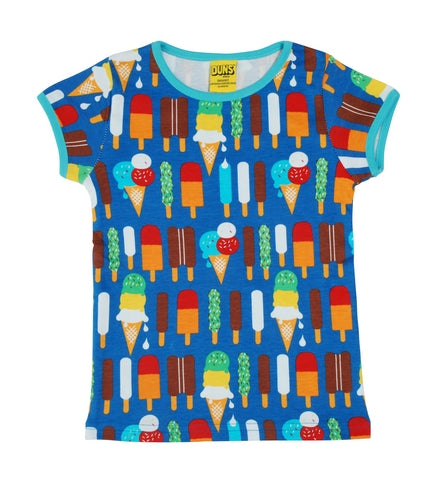 T-shirt / Short Sleeve Top Ice Cream Blue - Duns Sweden