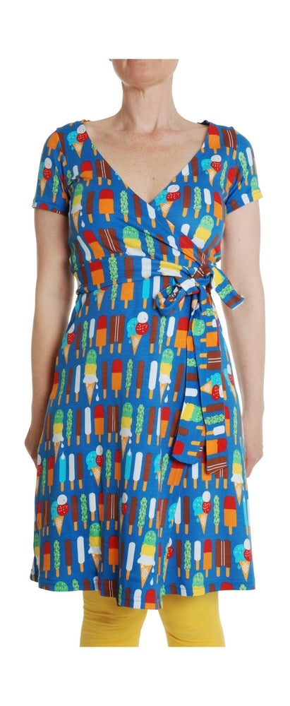 Jurk / Short Sleeve Dress Adult Wrap Dress - Duns Sweden