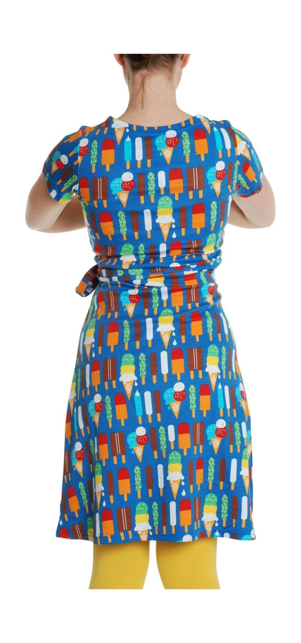 Jurk / Short Sleeve Dress Adult Wrap Dress - Duns Sweden