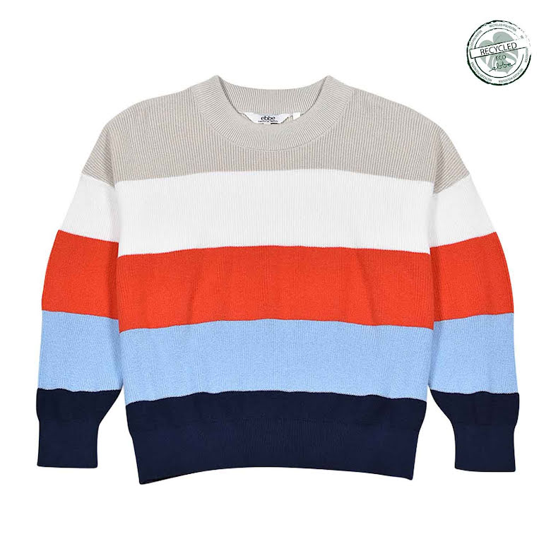 Trui Kelly Knit Sweater Navy Mix Stripe (t/m 164) – EBBE Sweden