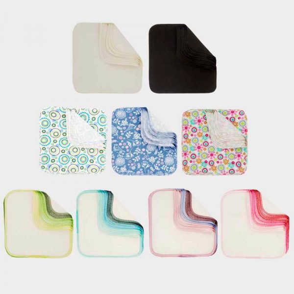 Wasbare doekjes 12 st. verschillende kleuropties – ImseVimse