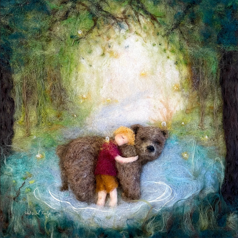 Toverplaat 36. Jongen met beer – Het Wol Feetje