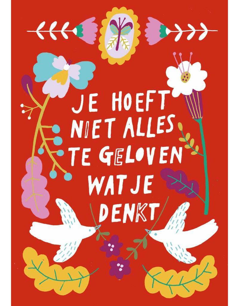 Magneet "Je hoeft niet alles te geloven wat je denkt" – Zintenz Organic Cards