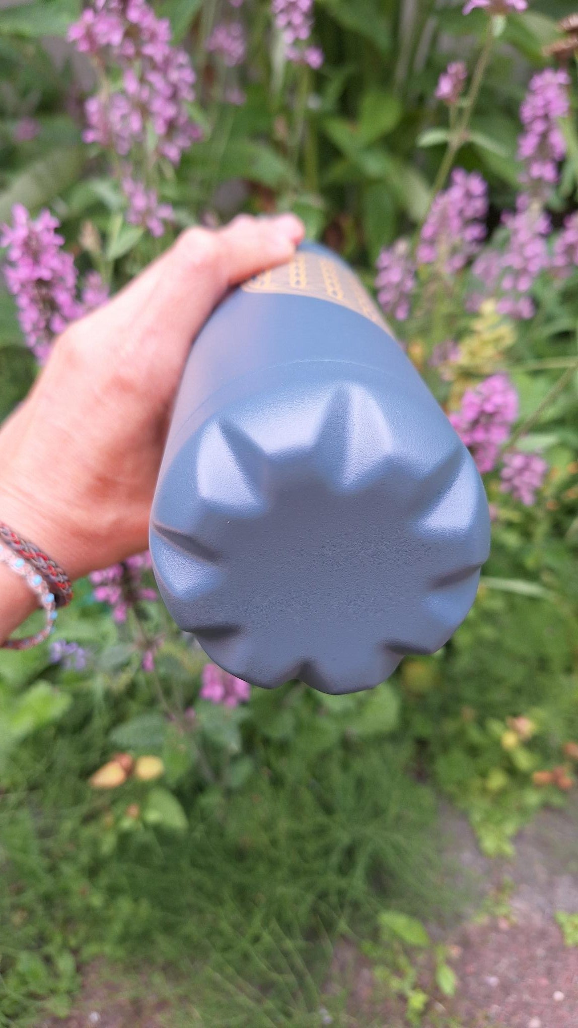 Bodhi Thermosfles "Flower of Life" Antraciet 600 ml - Bodynova