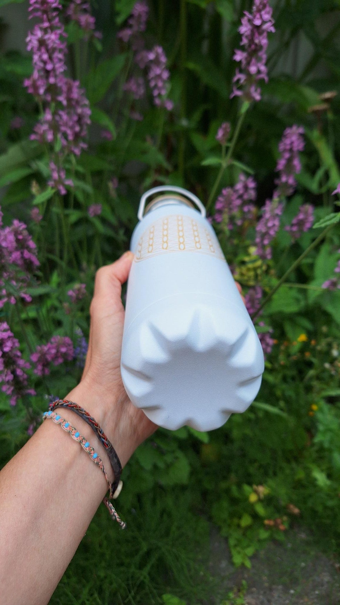 Bodhi Thermosfles "Flower of Life" White 600 ml - Bodynova