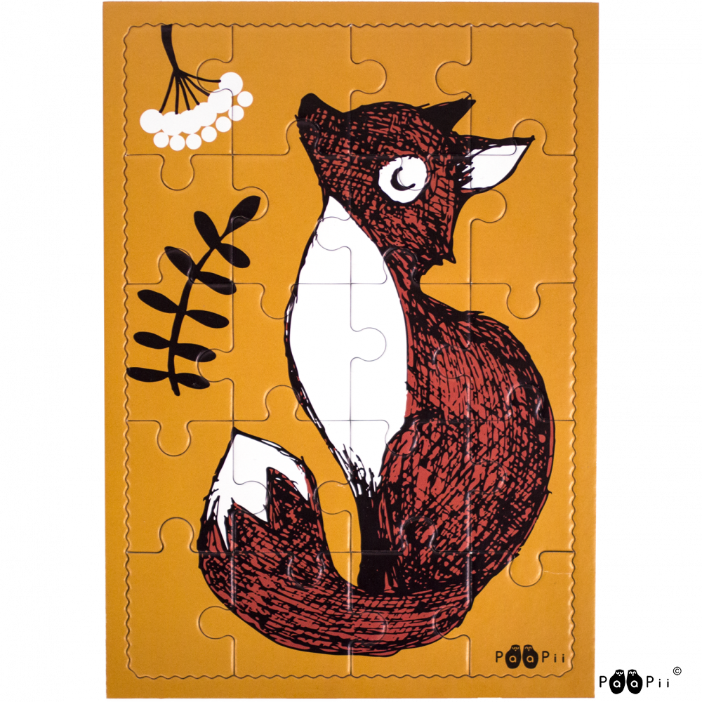 Puzzle Postcard Nuutti Ochre – Paapii Design