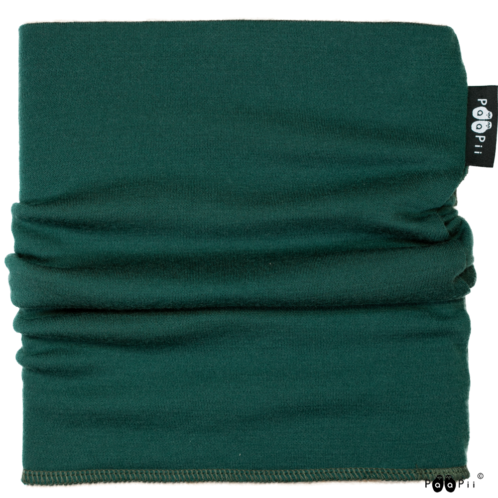 Sjaal / Tube Scarf 100% Merinowol Dark Green – Paapii Design